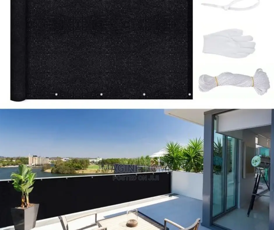Black Balcony Privacy Shield