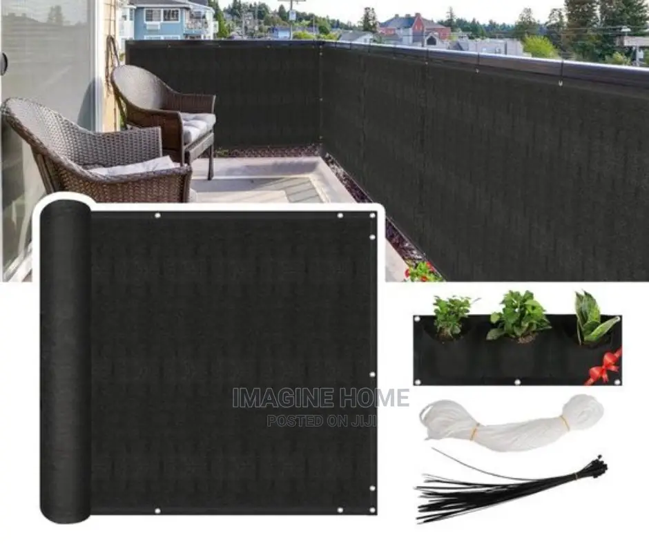 Black Balcony Privacy Shield
