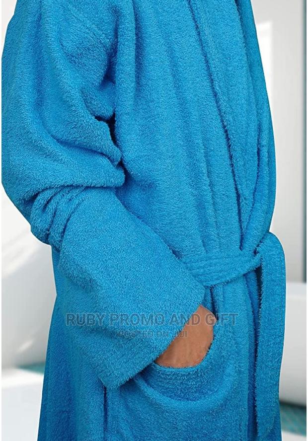 Premium Quality Turquoise Bath Robe - thumbnail 4