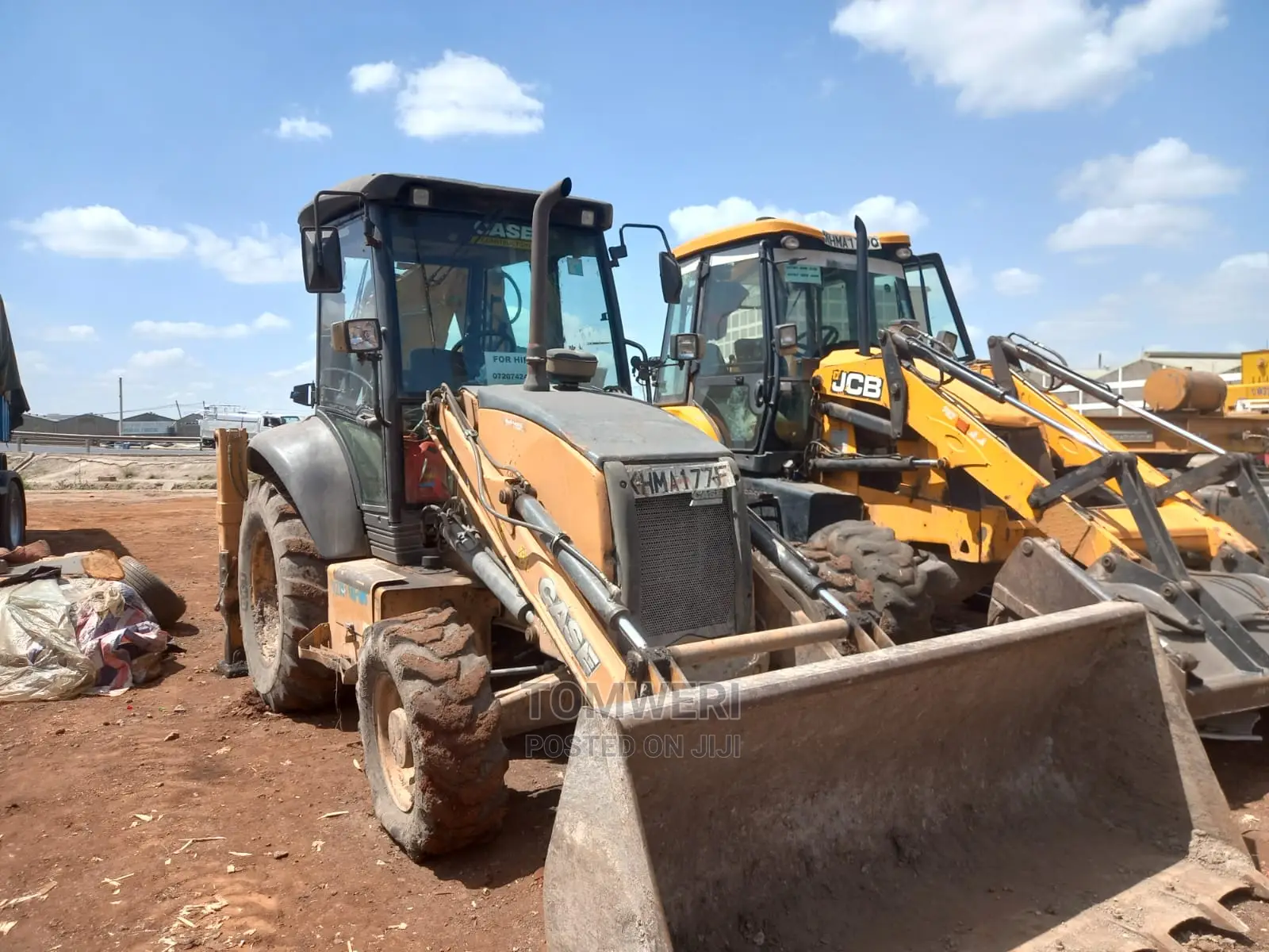Backhoes at Utawala Eastern Bypass Areas