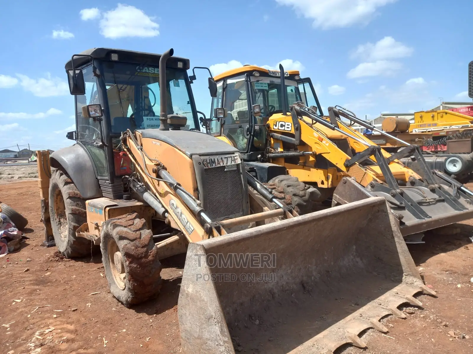 Backhoes at Utawala Eastern Bypass Areas