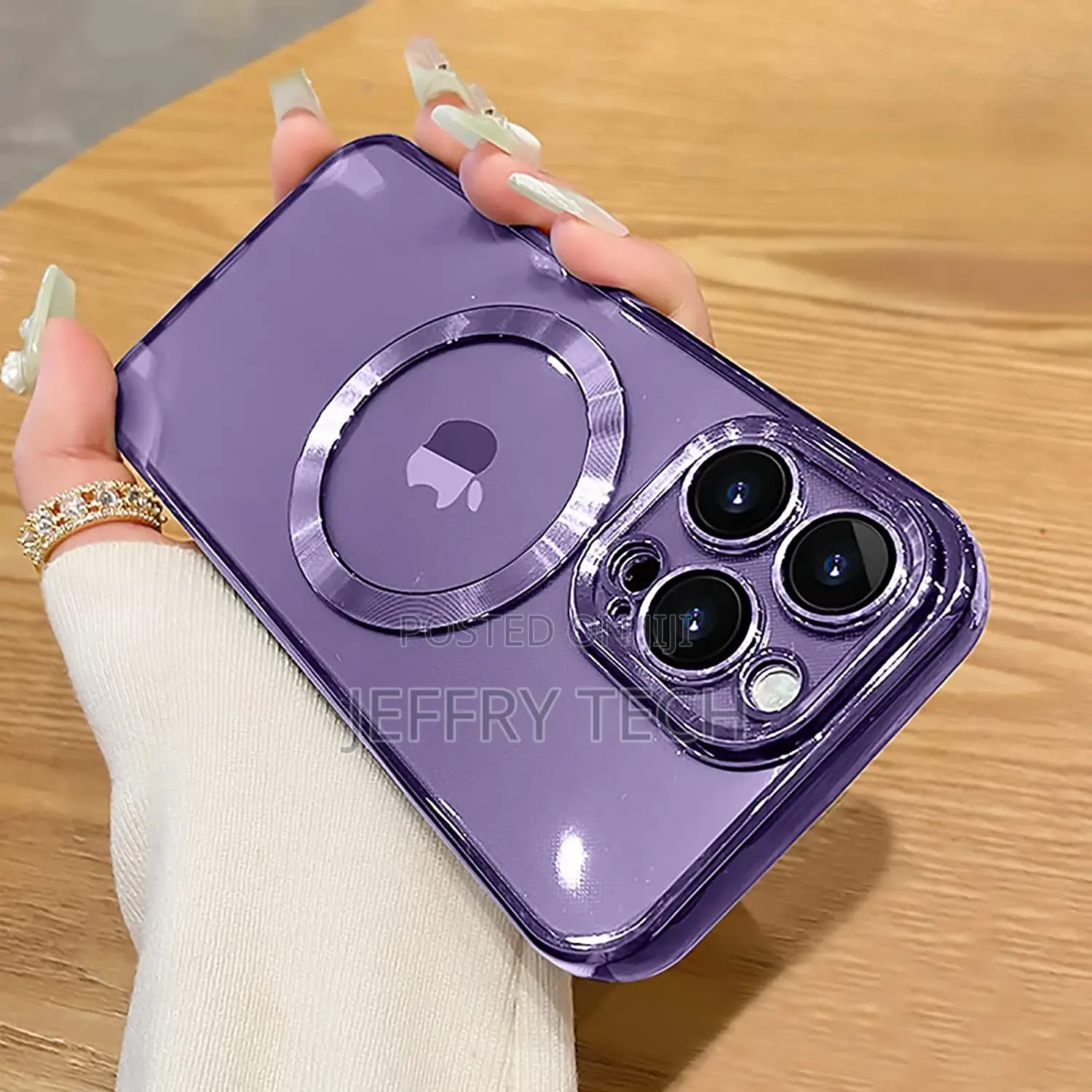 iPhone 14promax Magnetic Clear Case Full Camera Lens Protect