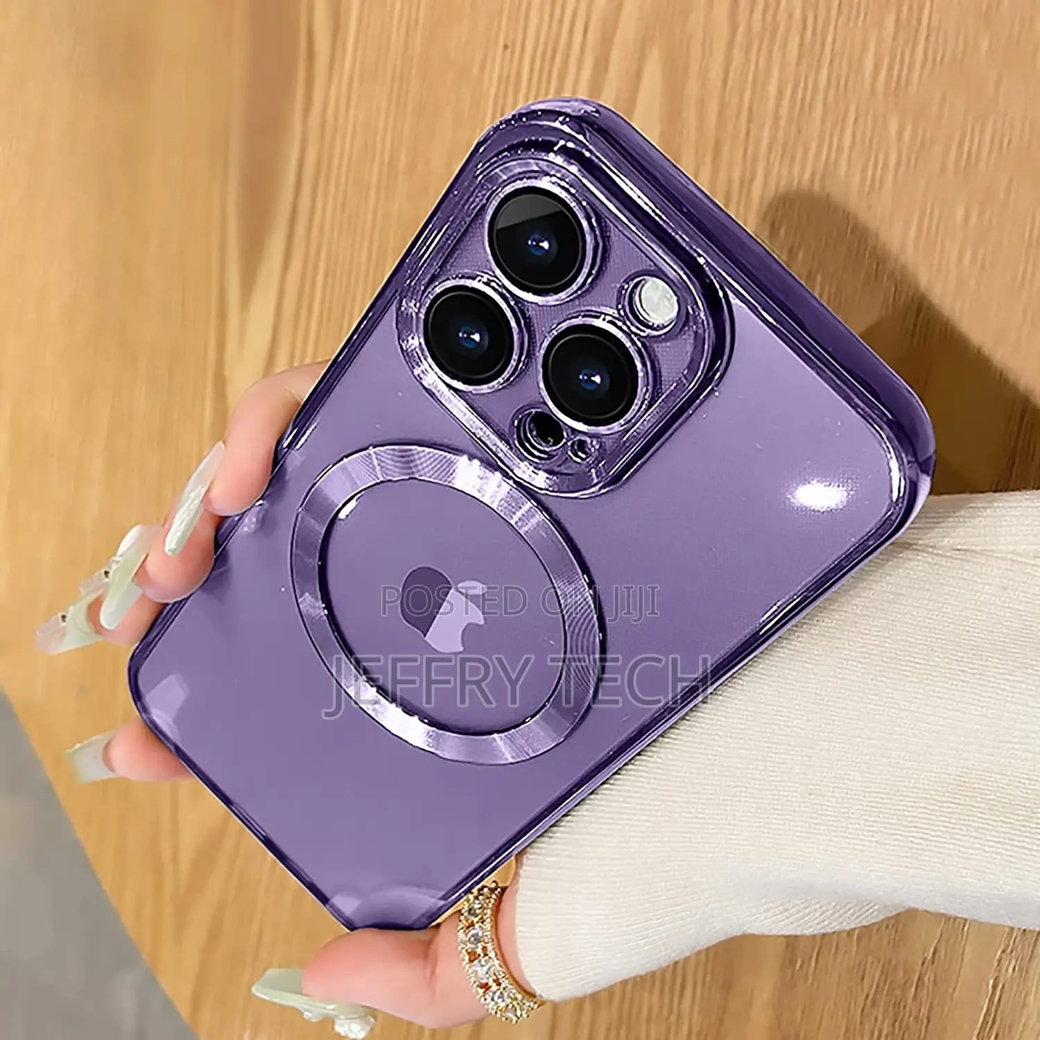 iPhone 14promax Magnetic Clear Case Full Camera Lens Protect
