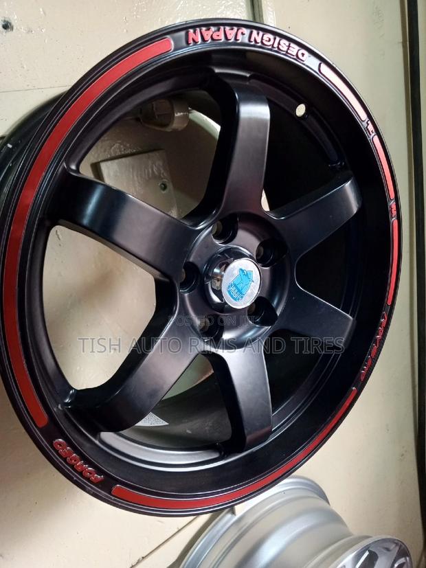 Black and Red 15 Inch Primio, Wish, Alion Rims Set