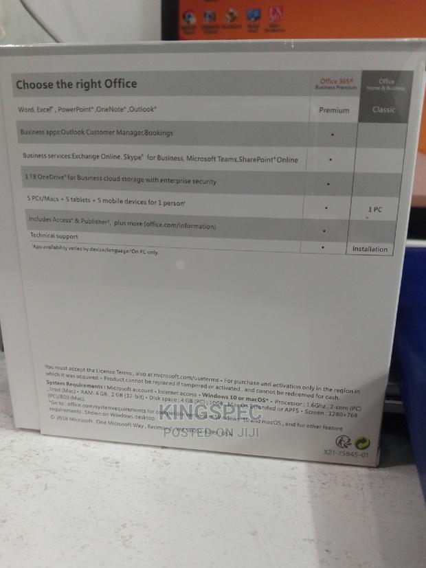 Microsoft Office Home Business PC/ Mac 2019 - thumbnail 2