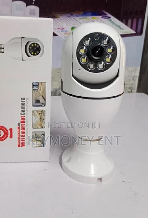 Rotating PTZ Wifi Bulb Spy Camera V380 PRO 360degrees