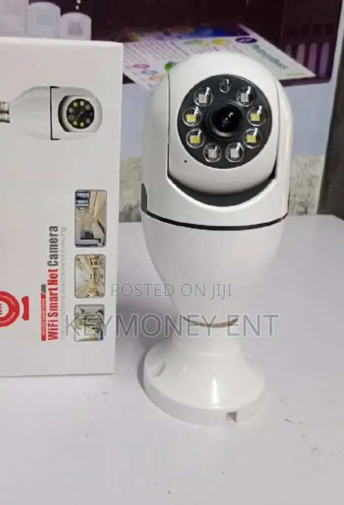 Rotating PTZ Wifi Bulb Spy Camera V380 PRO 360degrees