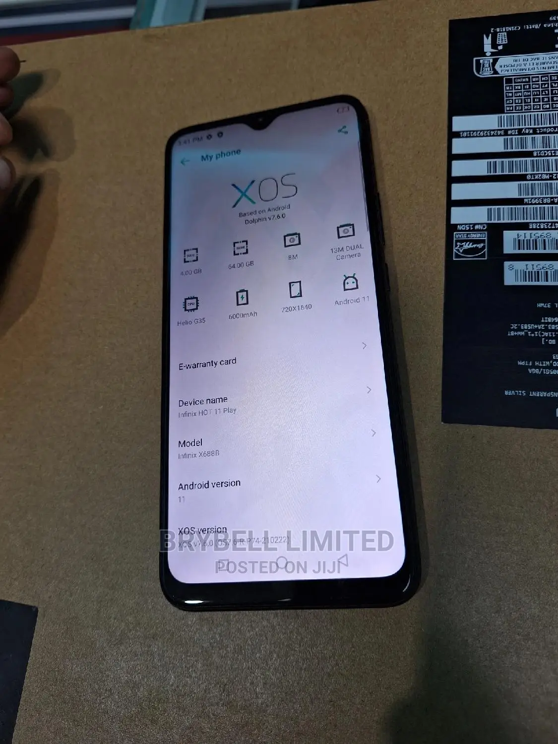 Infinix Hot 11 Play 64 GB Blue