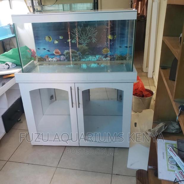 White Aquarium With Matching Stand, 3ft