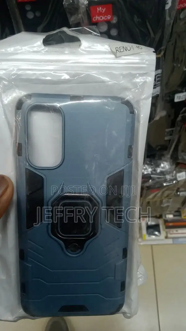 Cover Case for Oppo Reno4 4G, Metal Ring Phone Case With Kic