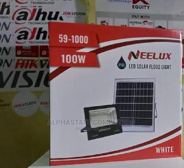 Neelux Solar Light 100watts Solar Floodlight and Solar Panel - main view