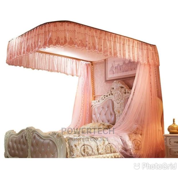 Two Stand Mosquito Net With Rail Size 6×6, Purple - main view