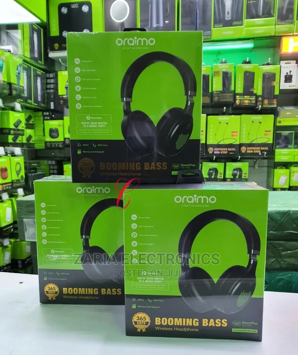 Oraimo Wireless Headphones Booming Bass