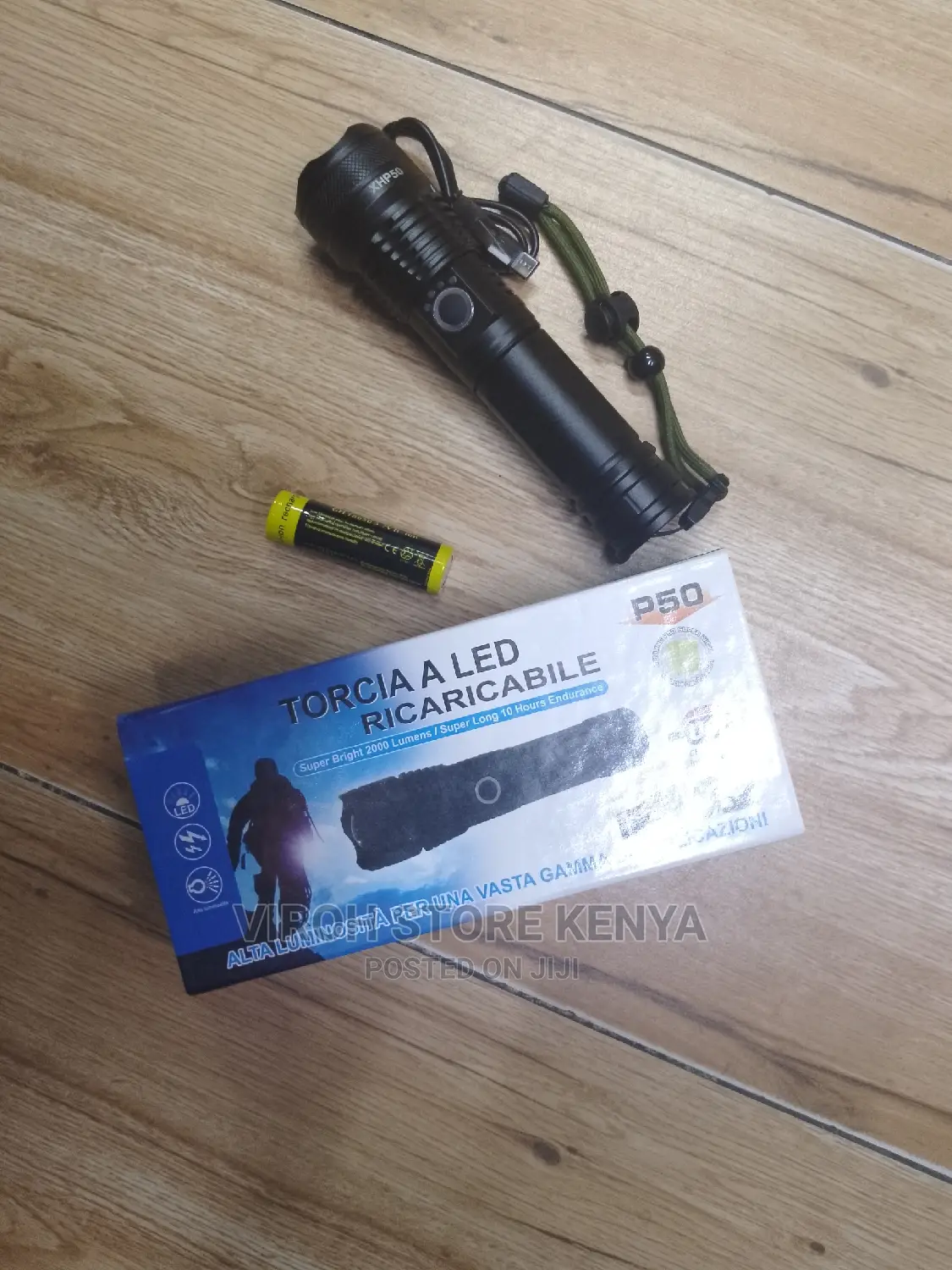 High Quality Brightest Flashlight LED Torch - Rechargeable