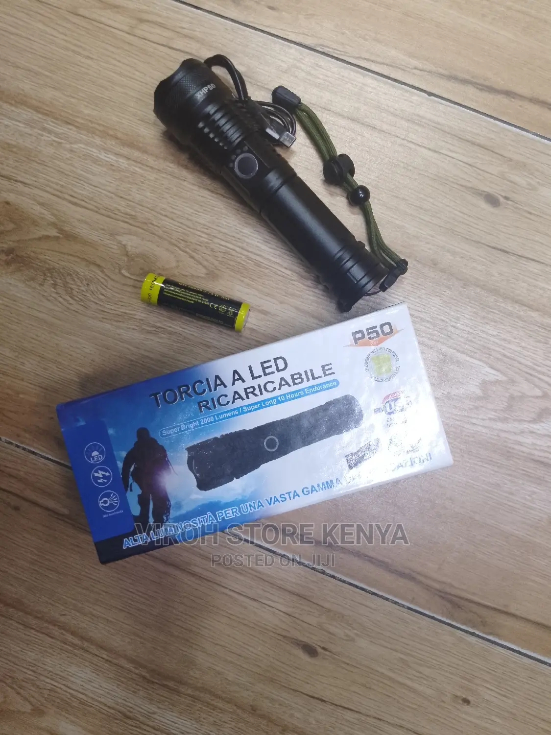High Quality Brightest Flashlight LED Torch - Rechargeable