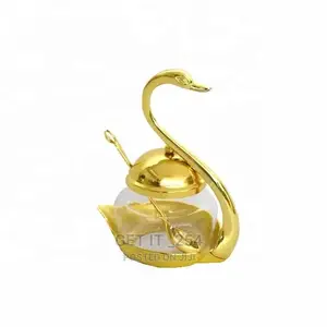 Swan Sugar Dish With Gold/Silver Tea Spoon