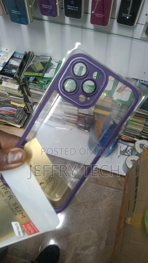 Protective Phone Case for iPhone 13 Pro Max, Blue Edges - thumbnail 2