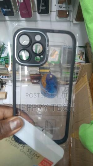 iPhone 13 Pro Max 6.7 Inch Transparent Black Frame Protecti - thumbnail 2