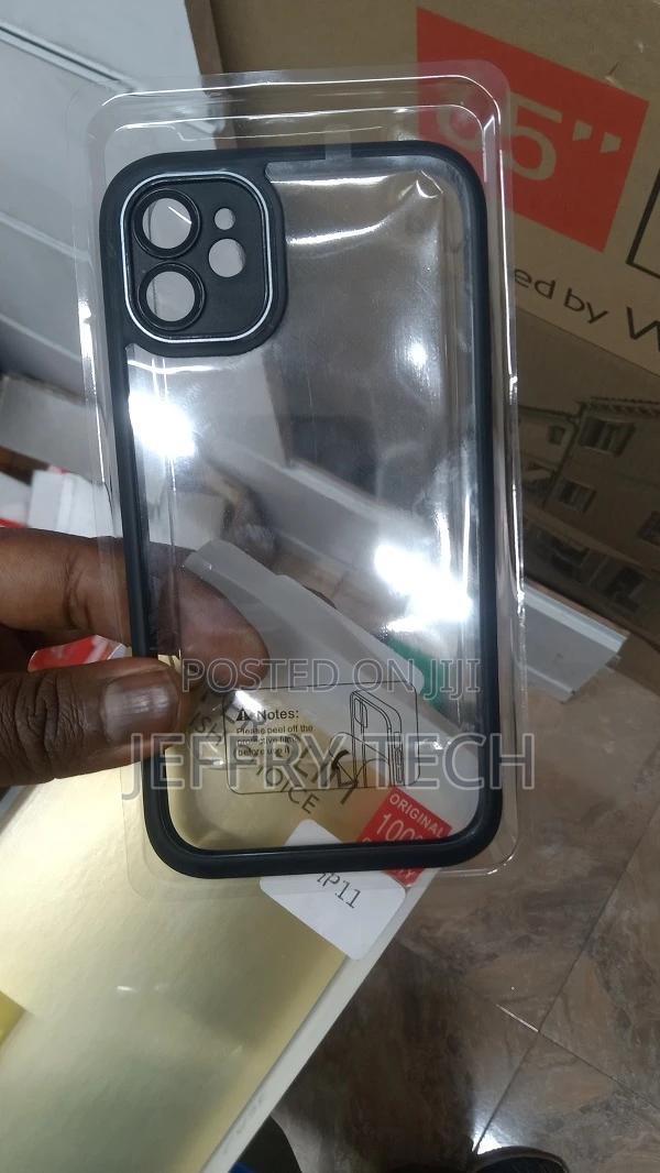 Clear Transparent iPhone 11 Phone Case With Black Border - main view