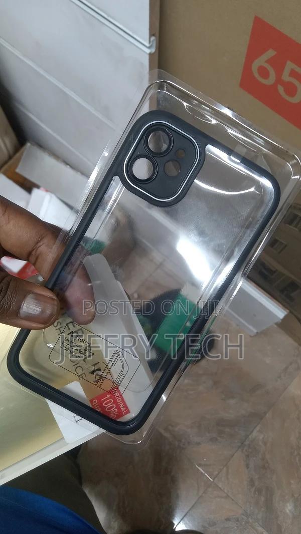 Clear Transparent iPhone 11 Phone Case With Black Border - thumbnail 4