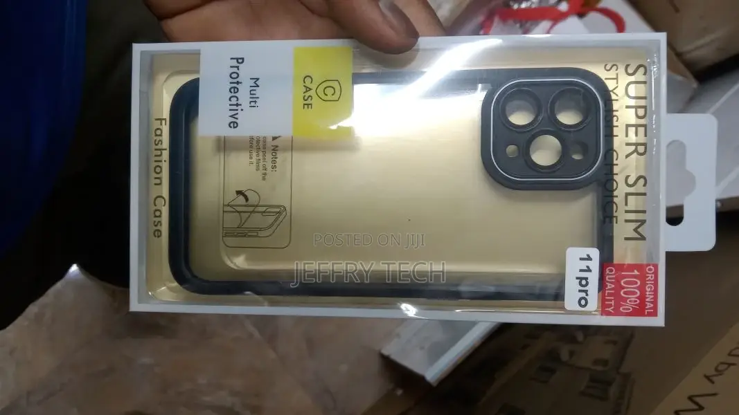 Transparent Fit iPhone 11 Pro Phone Case With Black Border