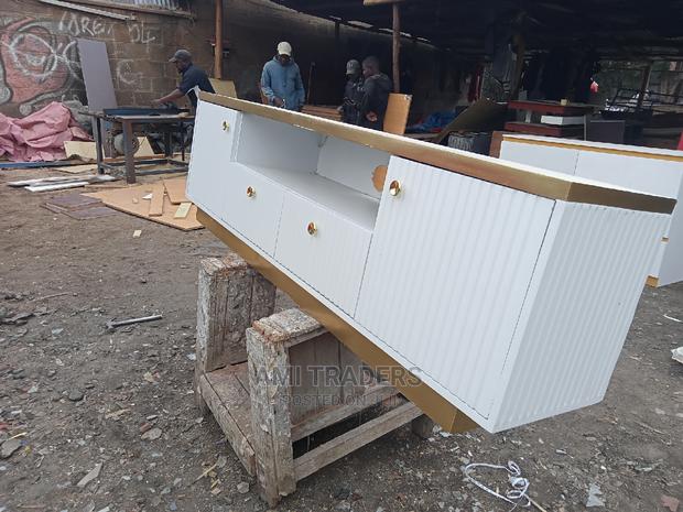 Golden White Tv Stand