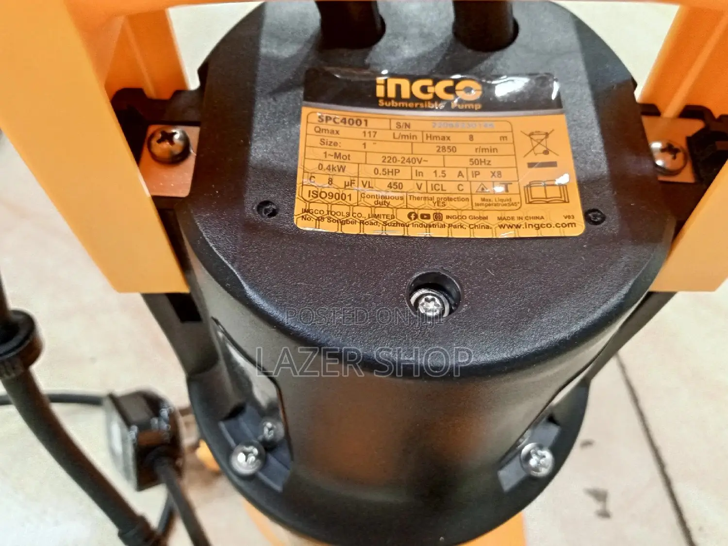 0.5hp Ingco Submersible Pump