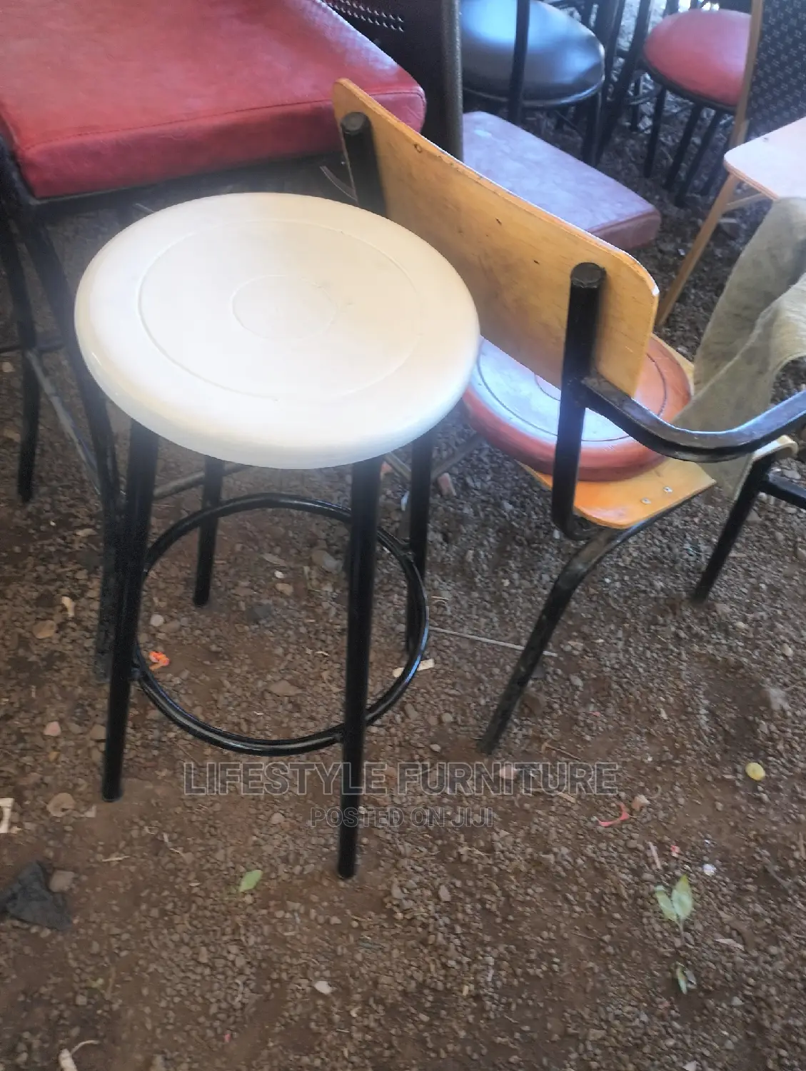 Mahogany Round Seat Stools