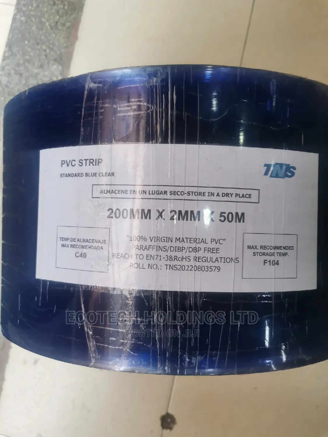 Curtain PVC Strip. Size 200mm by 2mm by 50m.