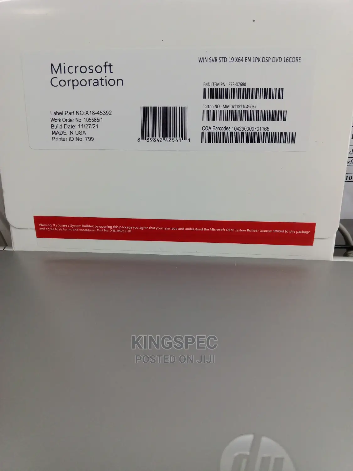 Windows Server Standard 2019