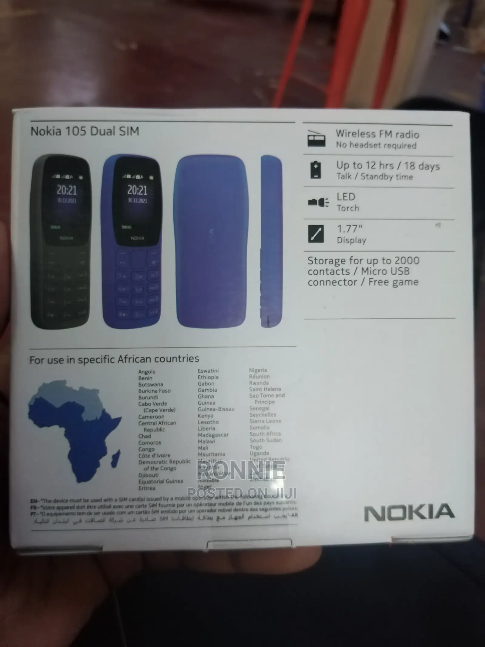 New Nokia 105 Black