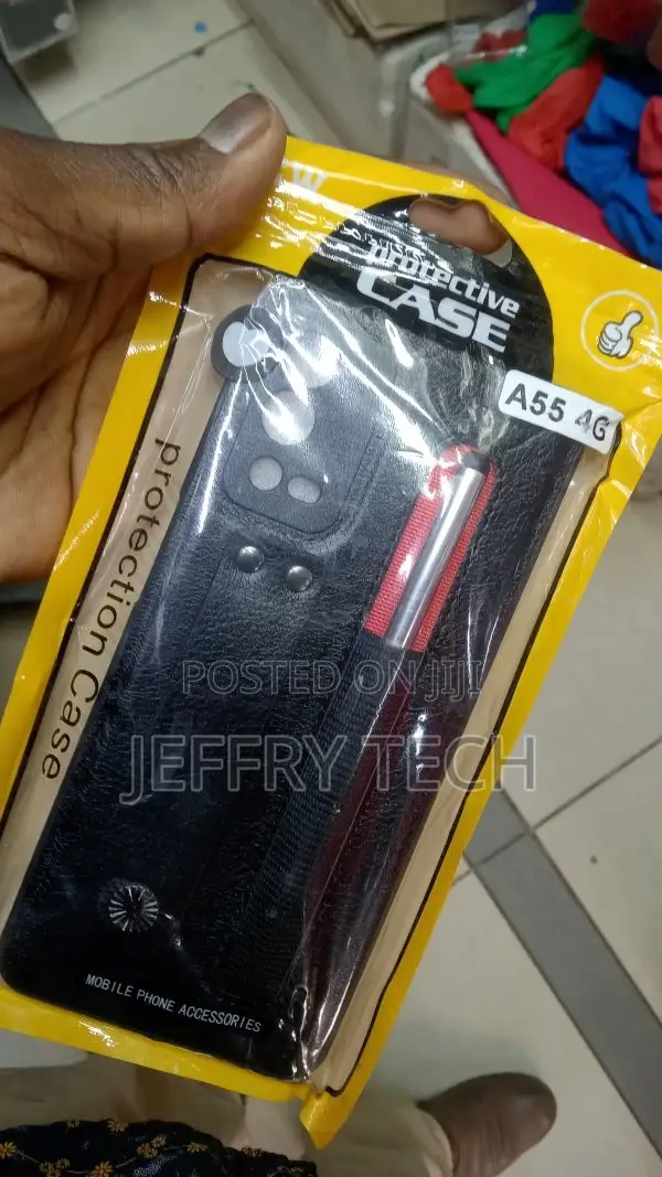 OPPO A55 5G Synthetic Back Case With Stylus Pen