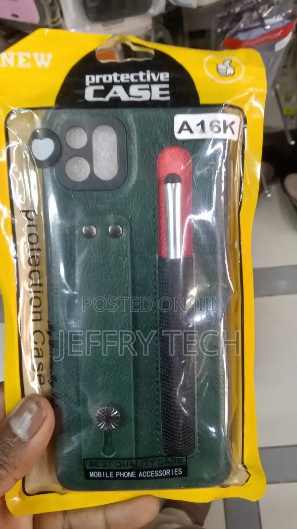 Back Cover Case Compatible for Oppo A16k With Stylus Pen