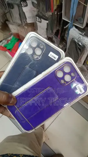 iPhone 13 Pro Max Magnetic Case With Stand Wrist Strap Blue