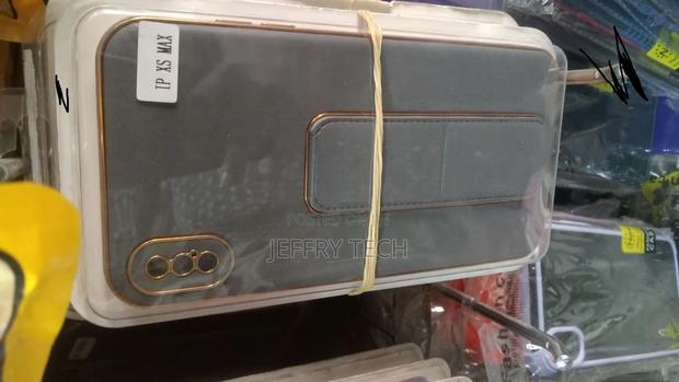 iPhone Xs Max Case With Stand Wrist Strap Black - thumbnail 3