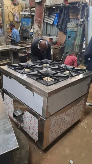 Stainless Steel 4-Gas Burners With Gas Microwave Cooker