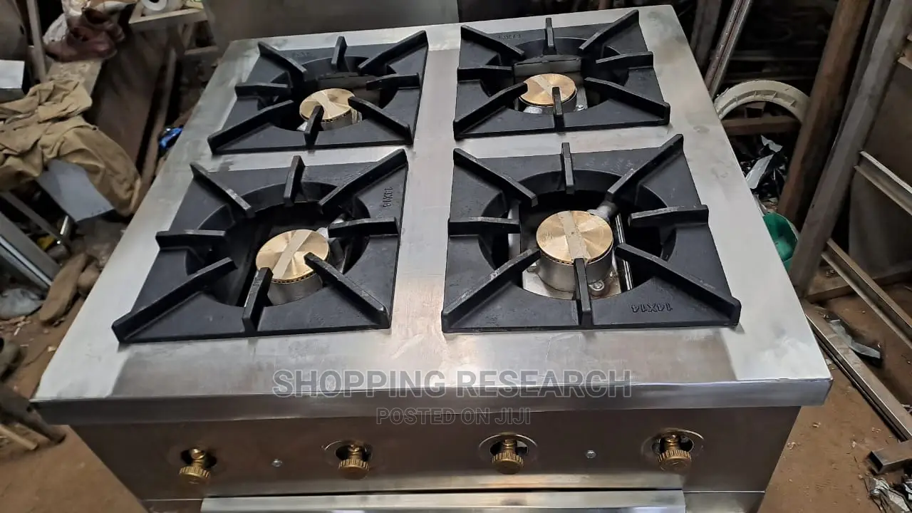 Stainless Steel 4-Gas Burners With Gas Microwave Cooker