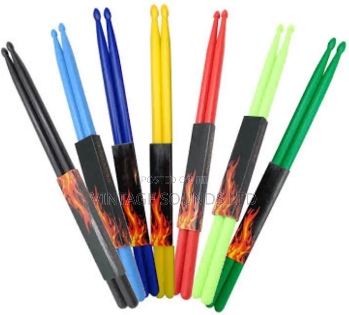 Pair 5A Red Plastic Drum Sticks Lightweight Fitness Exercise
