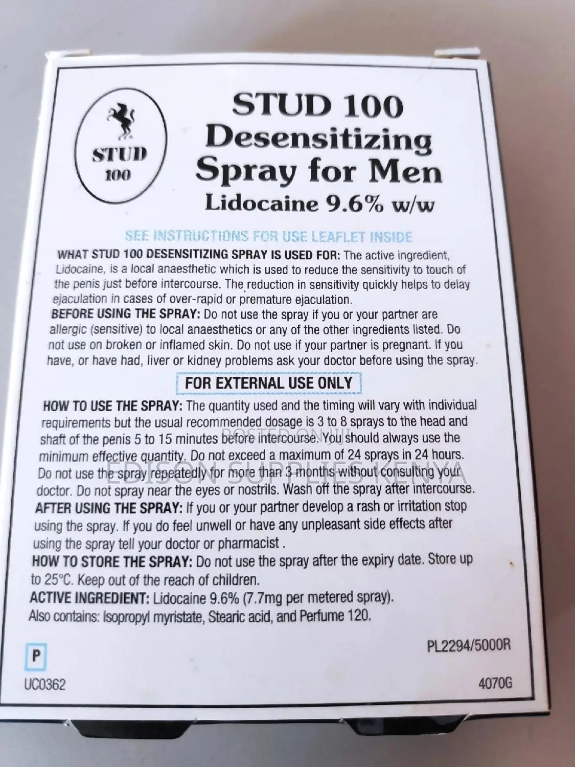 Original Stud 100 Delay Spray for Men Stud100 Premature Ejaculation