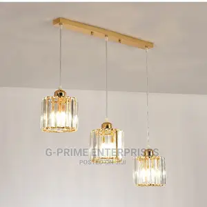 Modern 3 Flaming Crystal Pendant Ceiling Hi