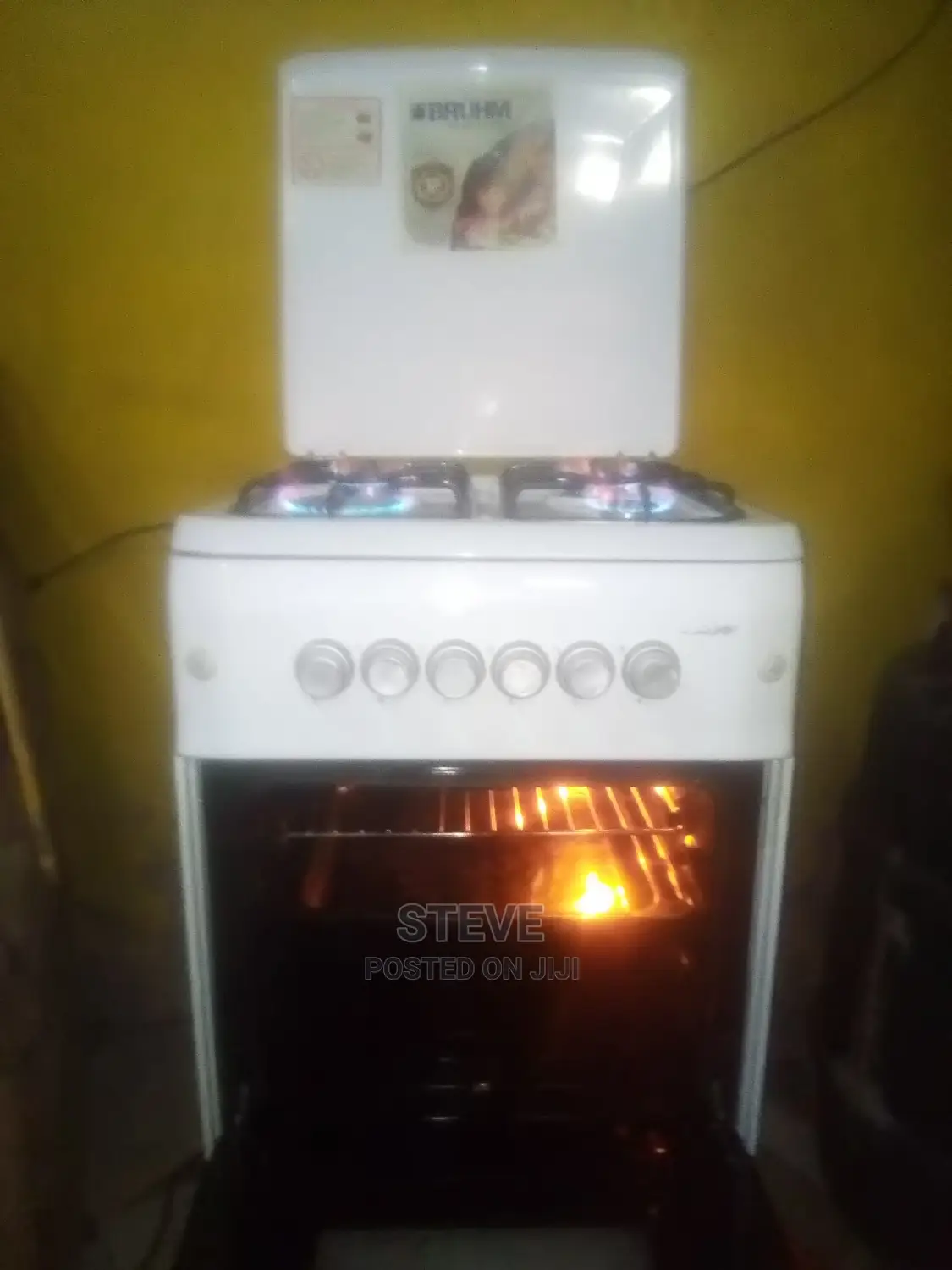 EX UK Bruhm(Turkey) 4gas+Gas Oven Cooker Clean Mintcondition