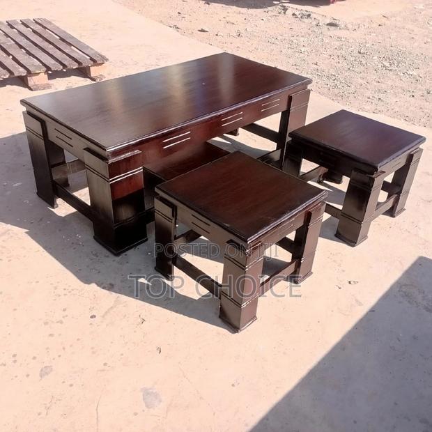 Coffee Table and Stools - main view