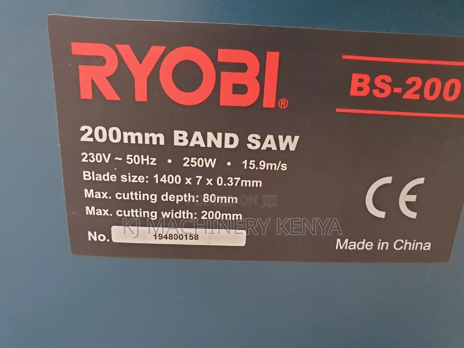 250watts Band Saw - Ryobi Brand