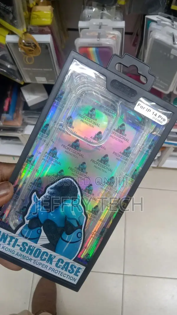 BRENZZ Back Cover for iPhone 14 PRO (Transparent, Shock Pro