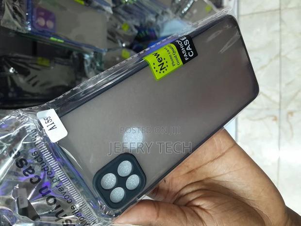 MSANSS Oppo A15s Hard Matte Finish Smoke Case With Soft Side - main view