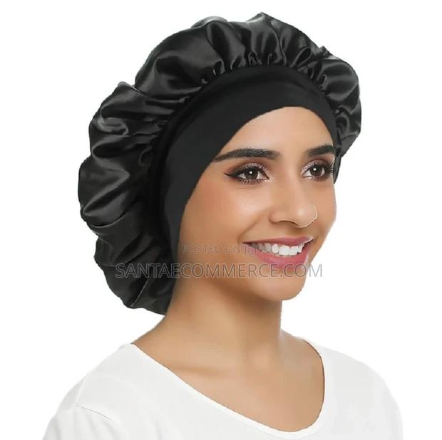 Satin Sleep Cap Bonnet Head Hair Silk Wrap - thumbnail 2