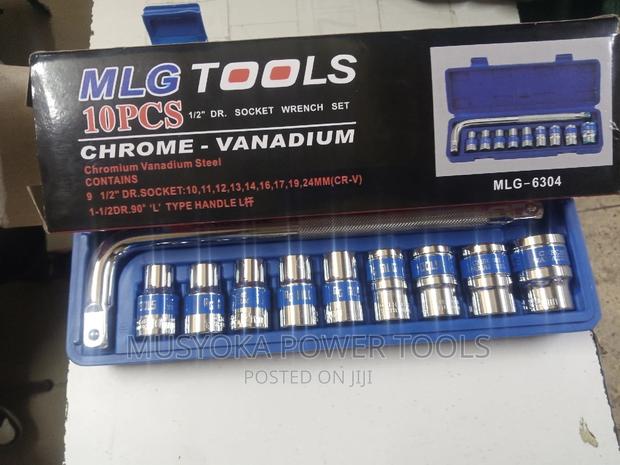 10PCS 0.5 Half Inch Dr Socket Wrench Box Spanner Set - main view