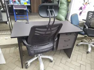 1.2 MTRS Office Desk Plus High Back Headrest Office Chair