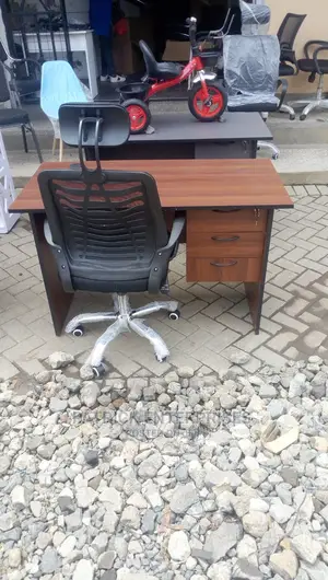 1.2 MTRS Office Desk Plus High Back Headrest Office Chair