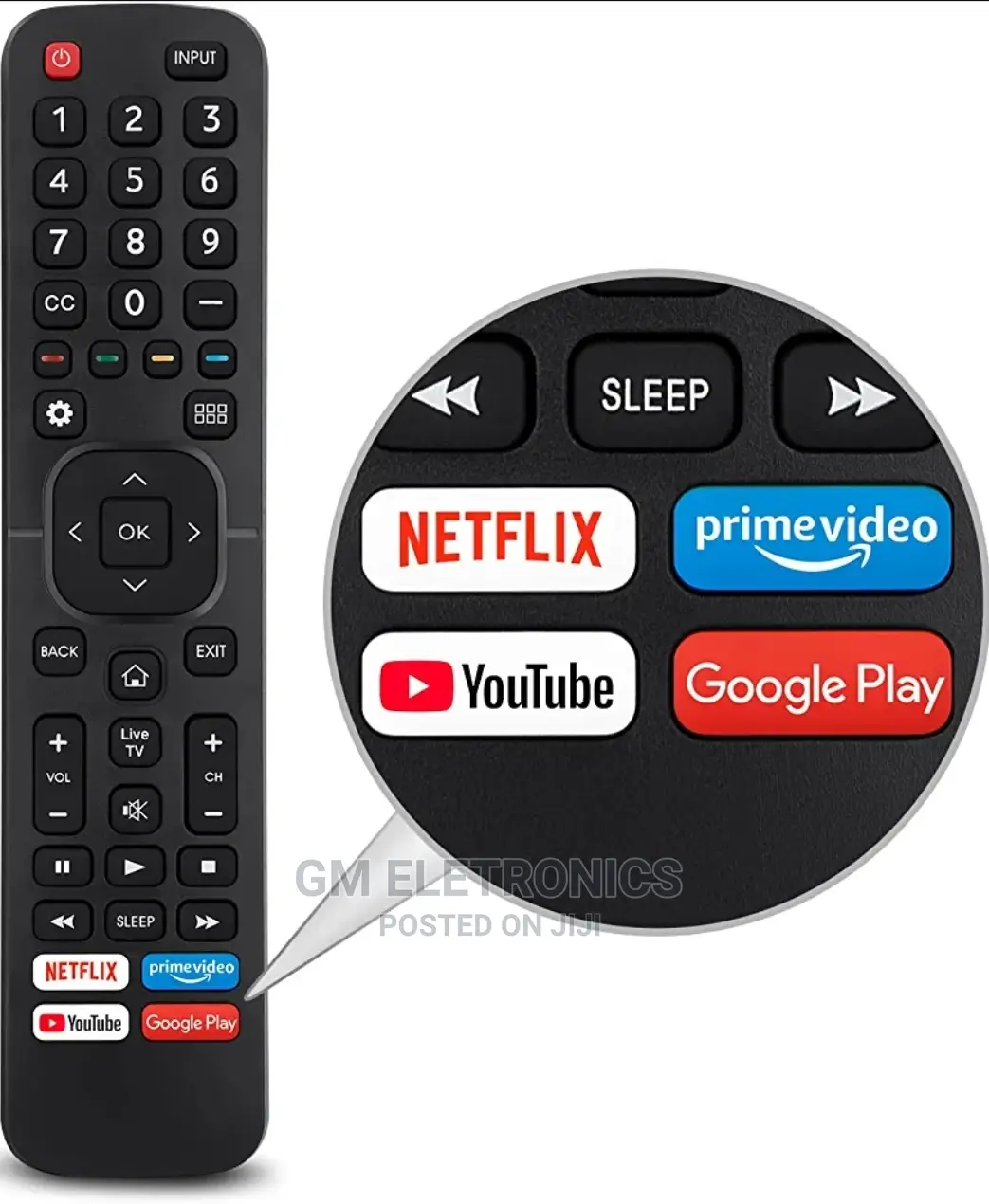Hisense-Tv-Rmt, With Netflix,Primevideo,Youtube,Google Play